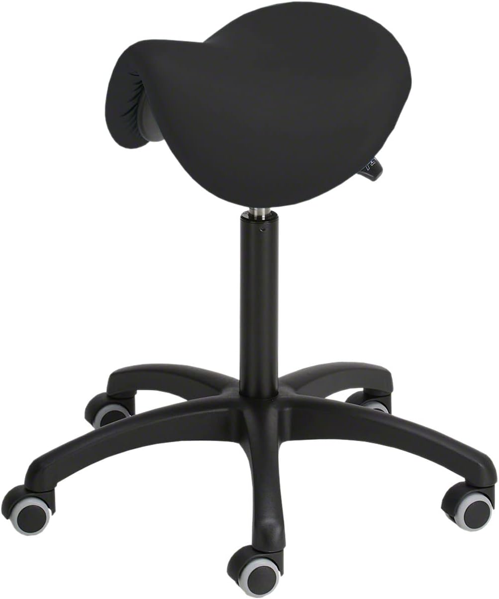 Sport-Tec Sattelhocker Standard mit Polster und Rollen, Rollhocker, Arbeitshocker