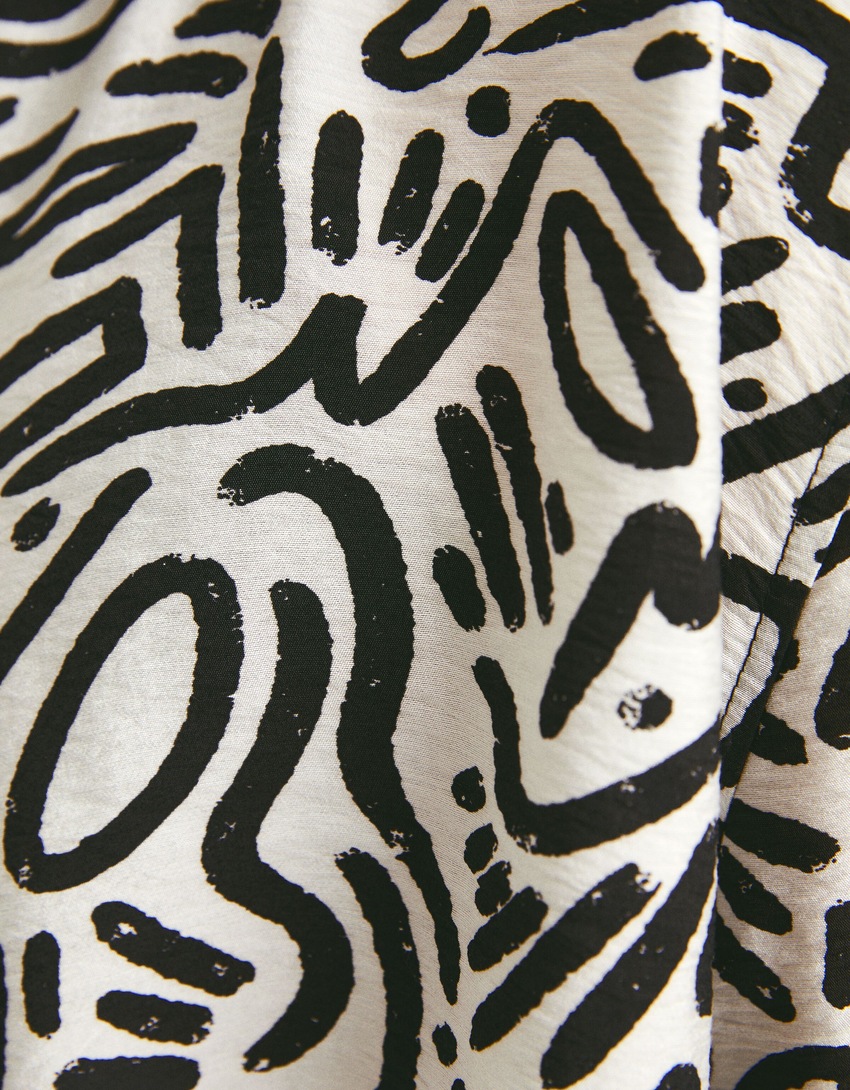 Camisa de manga curta estampada
