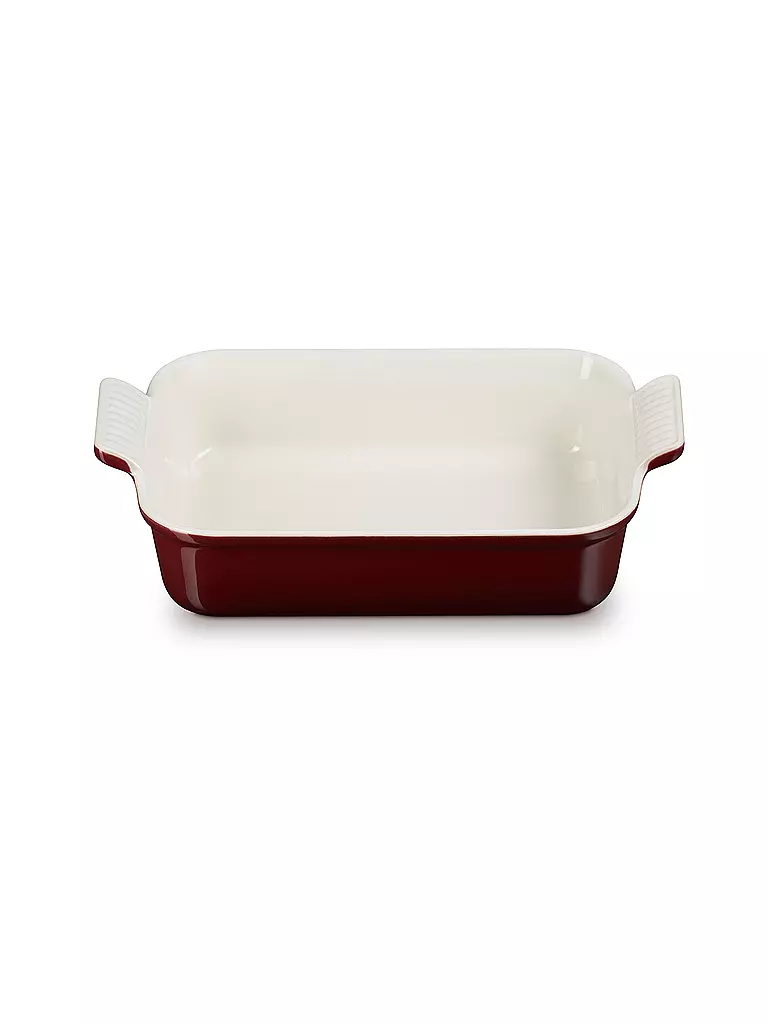 LE CREUSET Rechteckige Auflaufform Tradition aus Steinzeug 26x19cm Garnet dunkelrot