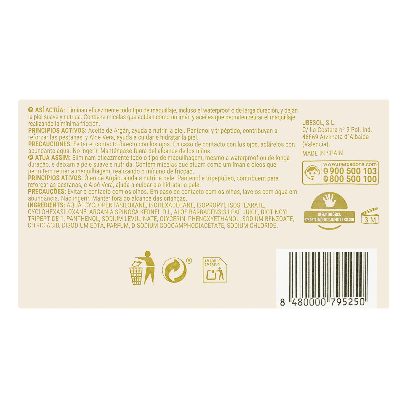 Lingettes démaquillantes micellaires et huileuses Deliplus pour tous types de peau