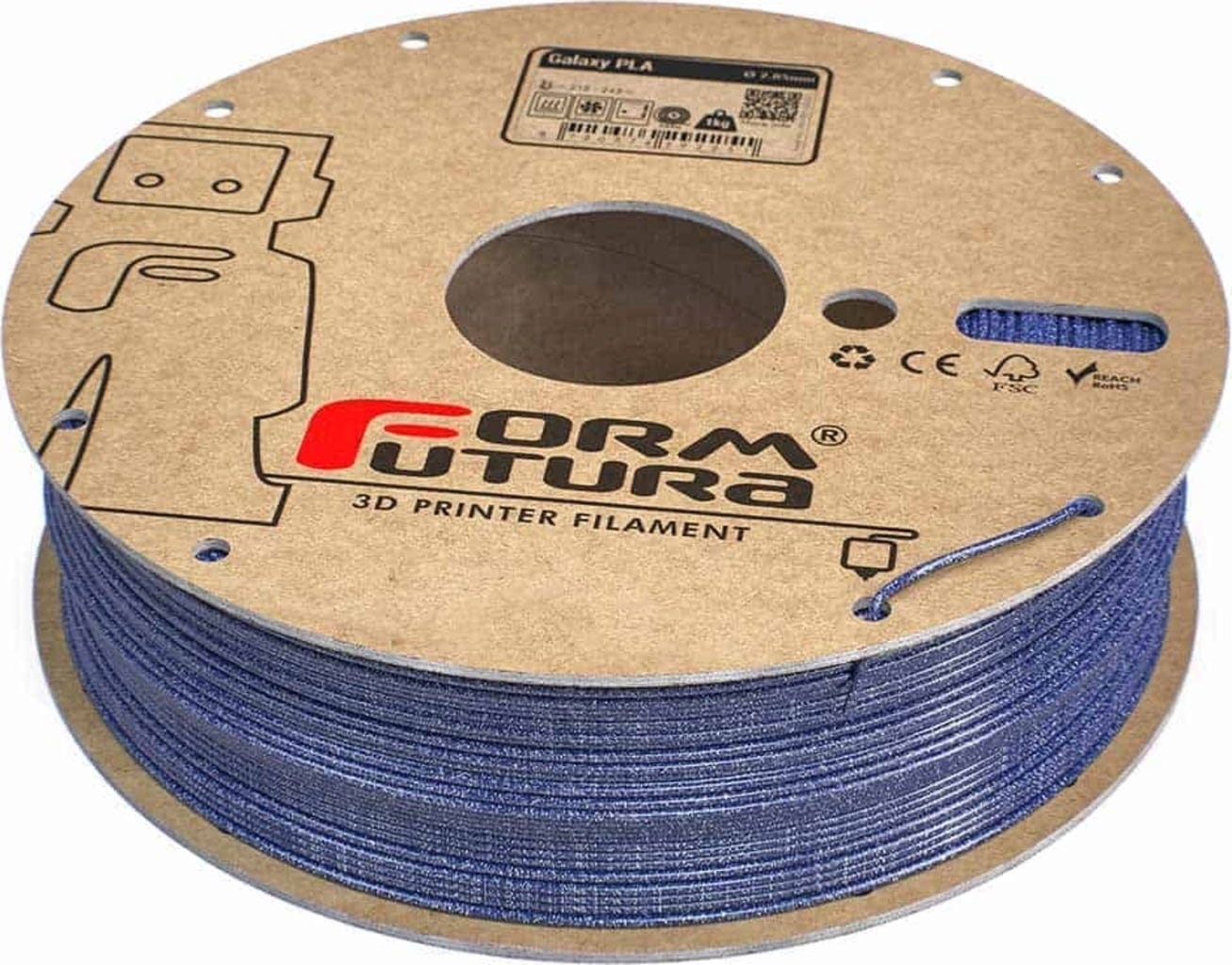FormFutura  Galaxy PLA Orion Blue, 1,75 mm / 750 g    Glitzerndes PLA Filament in Blau