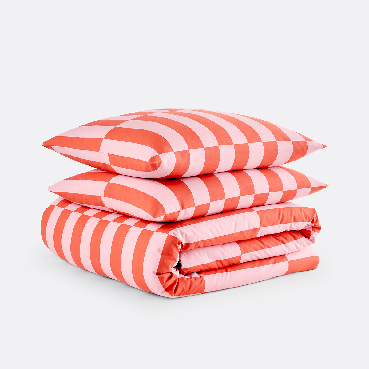 LA REDOUTE INTERIEURS<br>Capa de edredão 50% algodão reciclado, vermelho Tabaka