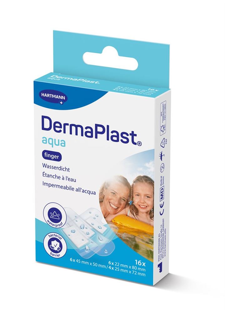 DERMAPLAST Aqua<br>16 Stück, Finger Mix
