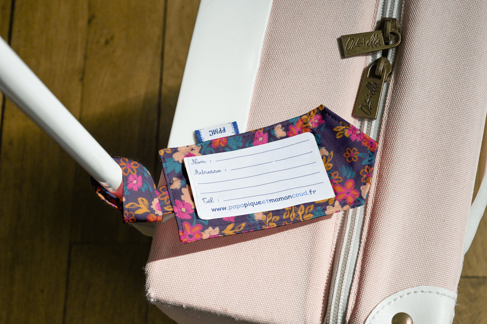 Etiquette Bagage Hippie Fleurie