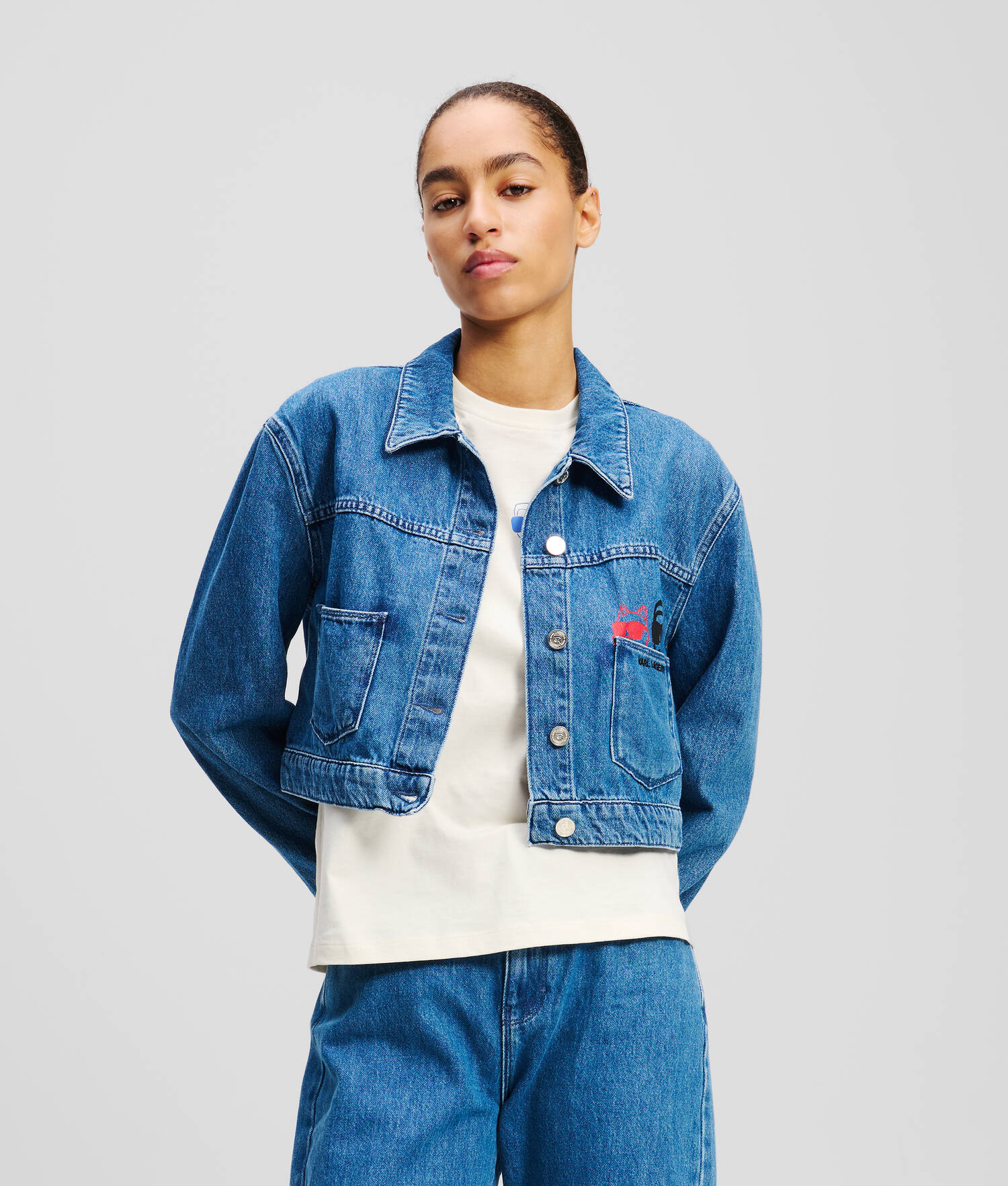 VESTE DENIM IKON - Denim Bleu Clair