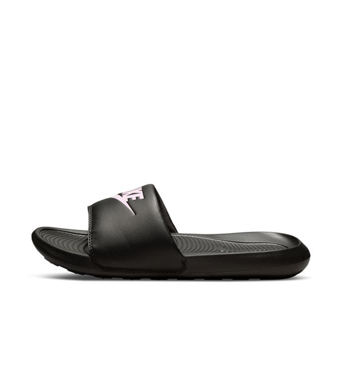 NIKE VICTORI ONE WOMENS SLIDES BLACK-LT-ARCTIC-PINK-BLACK