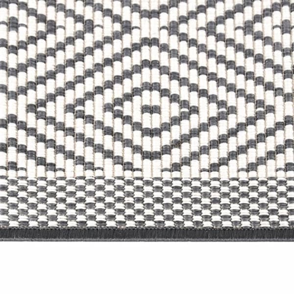 vidaXL Uteteppe grå og hvit 80x150 cm vendbart design