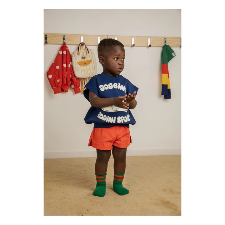 Mini Rodini Sweat Sans Manches Jogging Coton Bio | Bleu marine