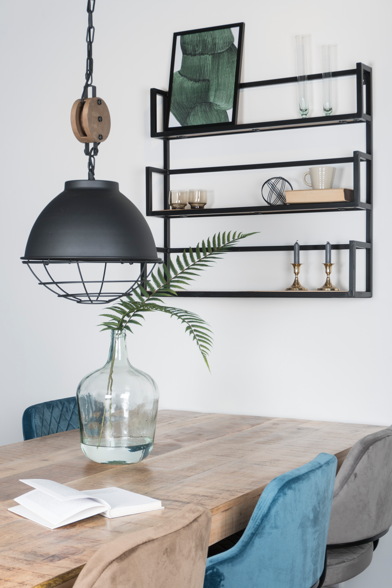 Hanglamp Burns Black
