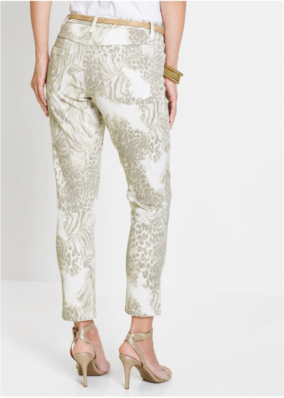 Pantalon extensible 7/8 imprimé