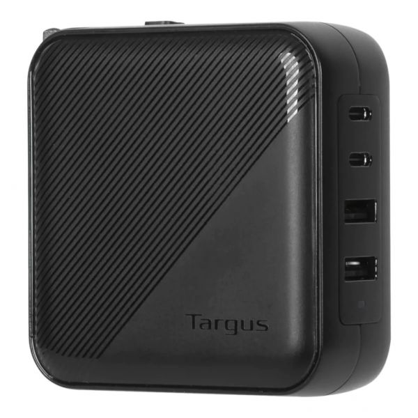 Targus APA109GL Carregador de Parede GaN 100W 2x USB-C   2x USB-A