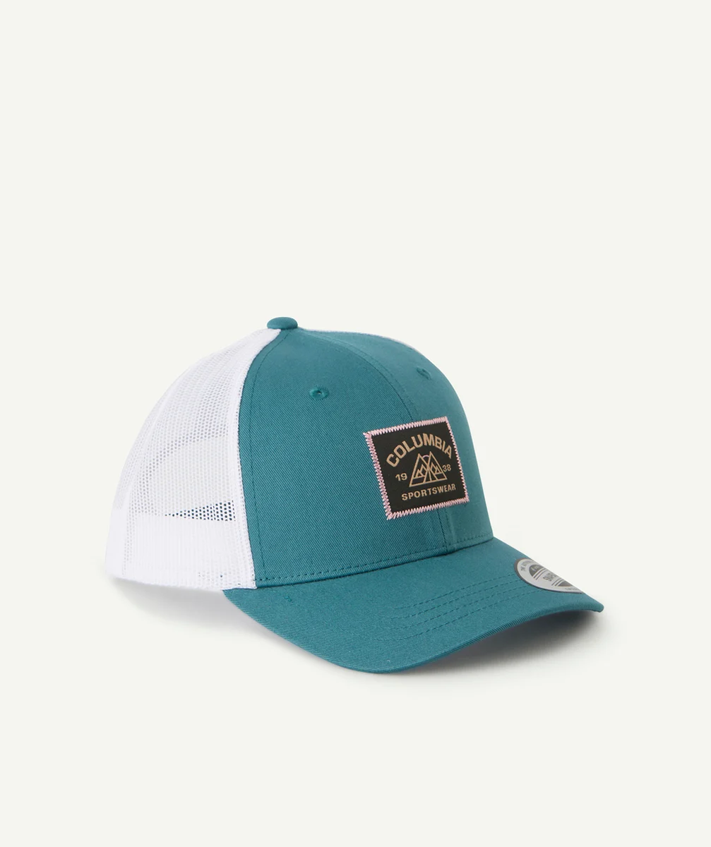 COLUMBIACASQUETTE YOUTH SNAP BACK BLEU-VERT AVEC PATCH