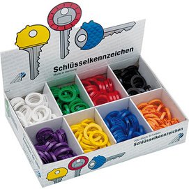 Couvre-têtes pour clé, présentoir 200 pièces, assorti