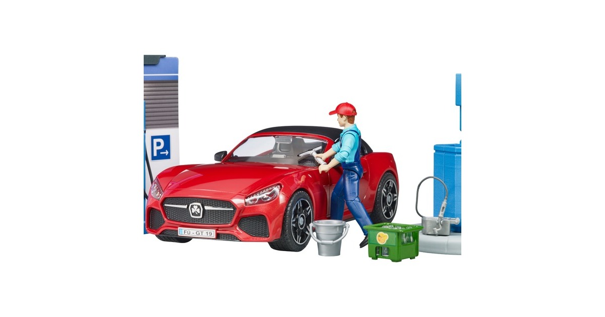 bruderbworld Tankstation en Carwash Speelfiguur  (62111)