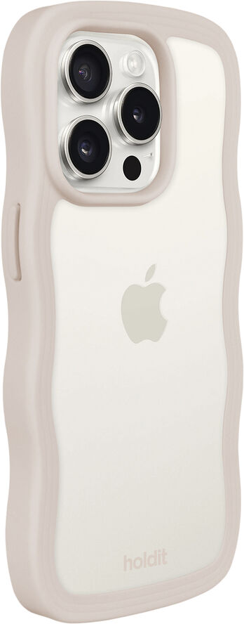 HoldIt Wavy Case iPhone 15 Pro Beige
