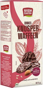 Rosengarten Dinkel Knusperwaffeln Zartbitter, 100 g