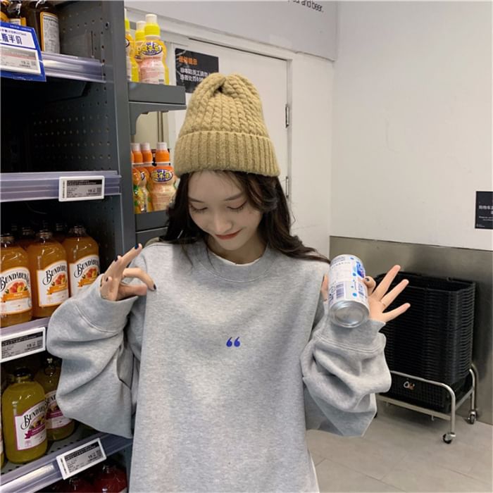 henqua - Oversized sweatshirt met ronde hals en apostrofprint