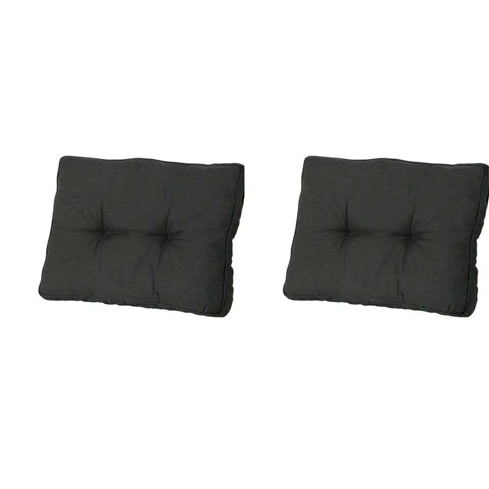 Madison - Florance Zitkussen Rib black - Ca. 43x60 cm - Set van 2