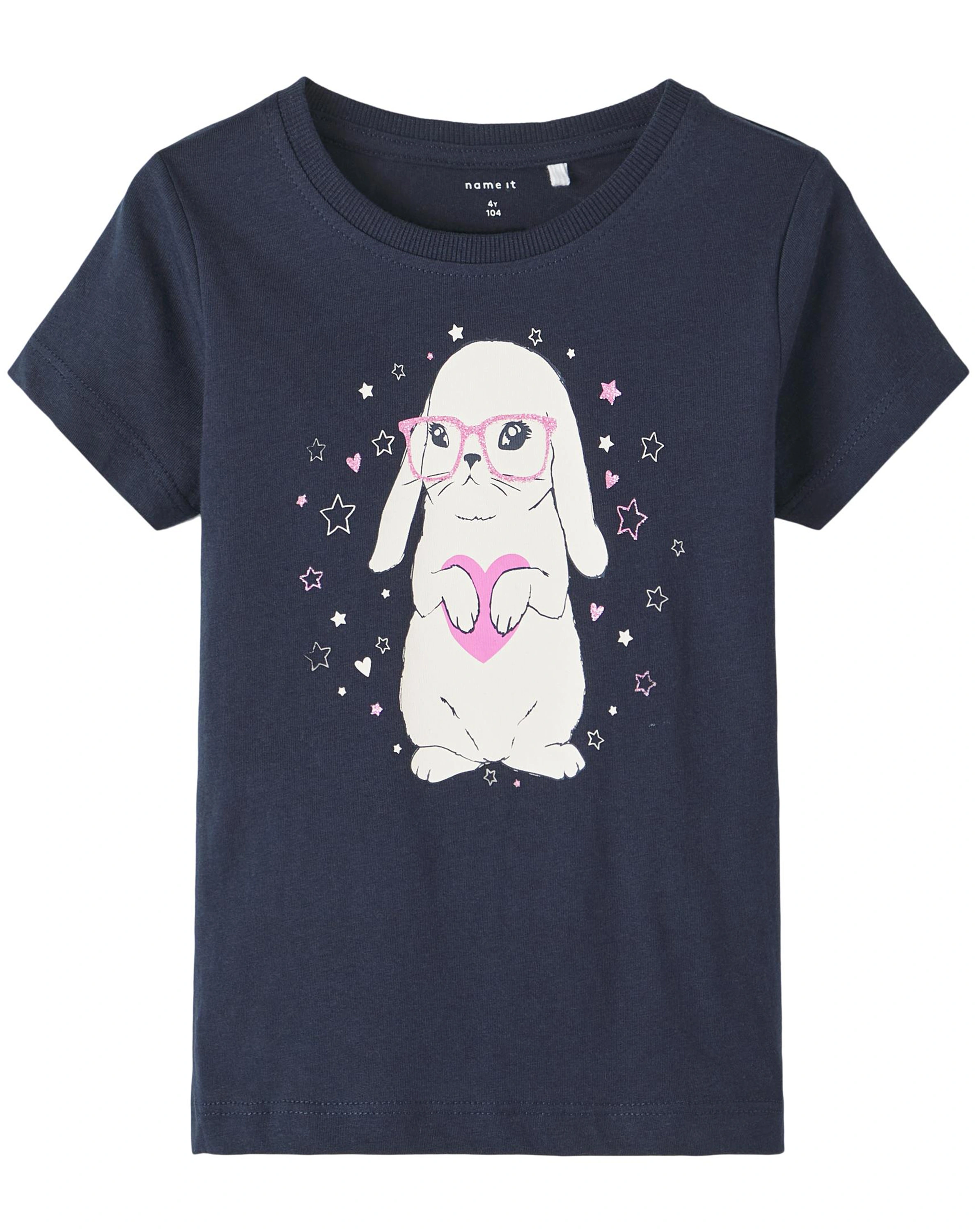 T-Shirt NMFBRIGITA - RABBIT in dark sapphire