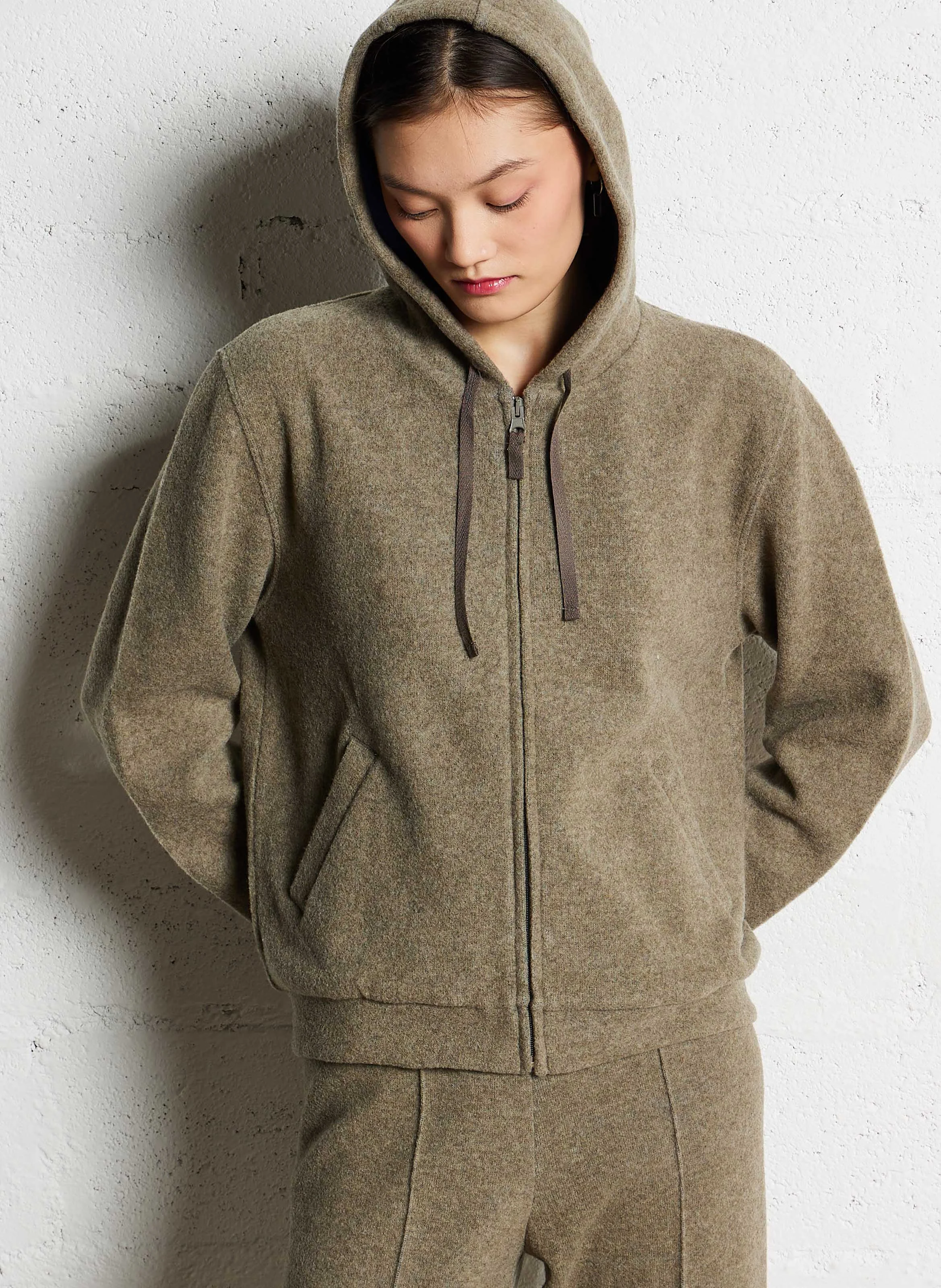MARCUS - Gilet en laine et en coton mélangés | Marron