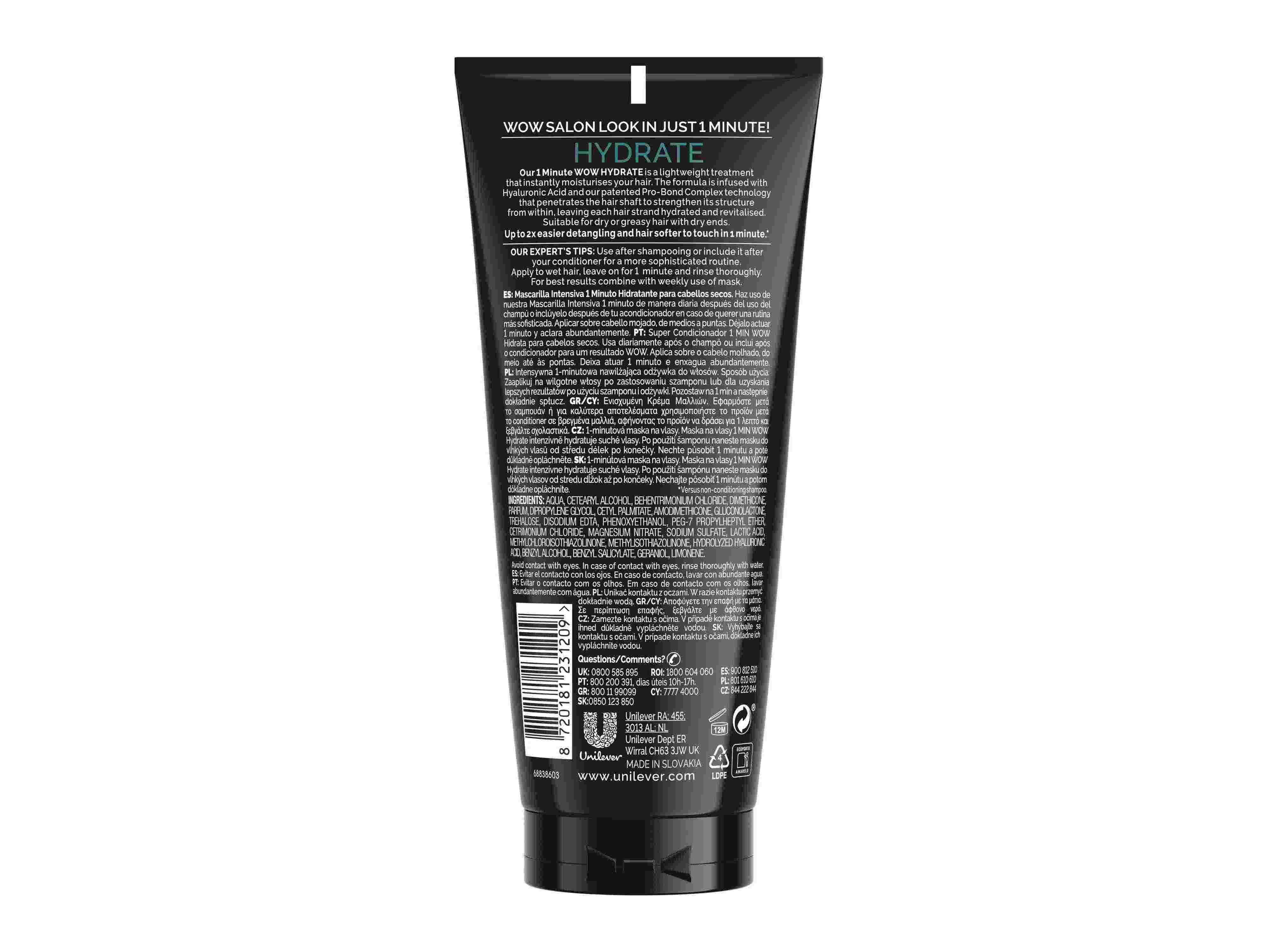 CONDICIONADOR TRESEMMÉ 1 MINUTE WOW HIDRATAÇÃO 170ML