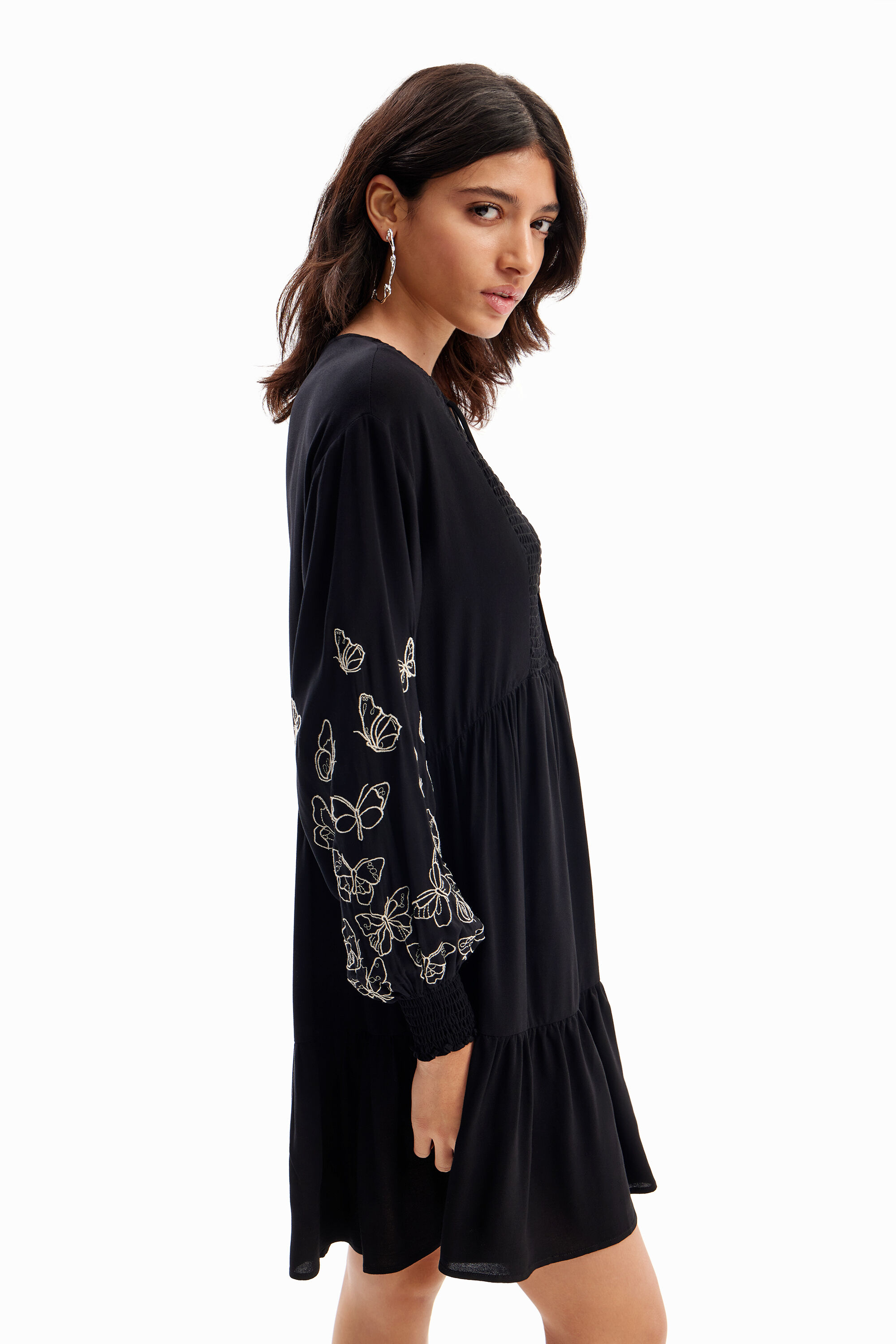vestido curto túnica menina borboletas