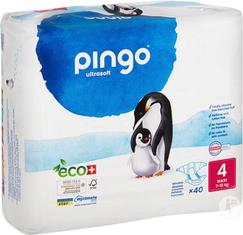Pingo Couches Écologiques Jetables Maxi Taille 4 40 Pièces