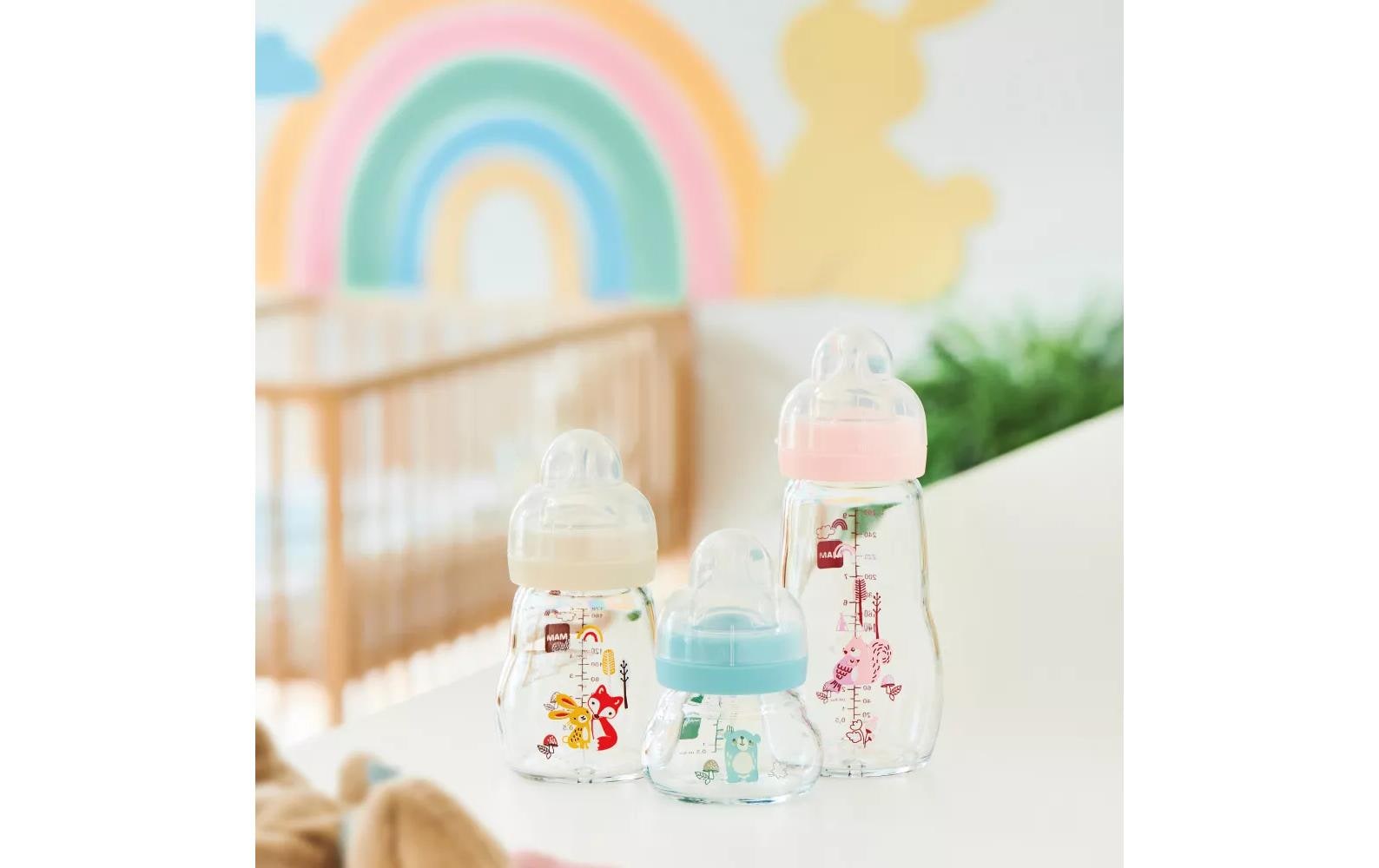 Glasflasche Feel Good 2er Set 260 mlBabyflasche aus Premium-Glas