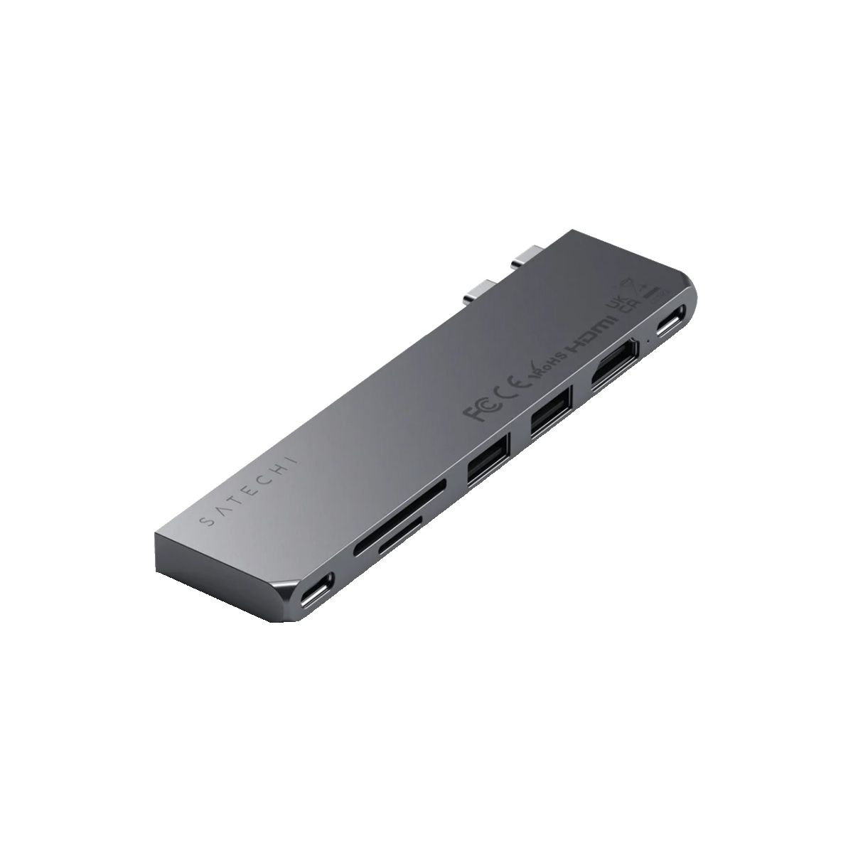 Satechi USB-C Pro Slim USB hub (grey)