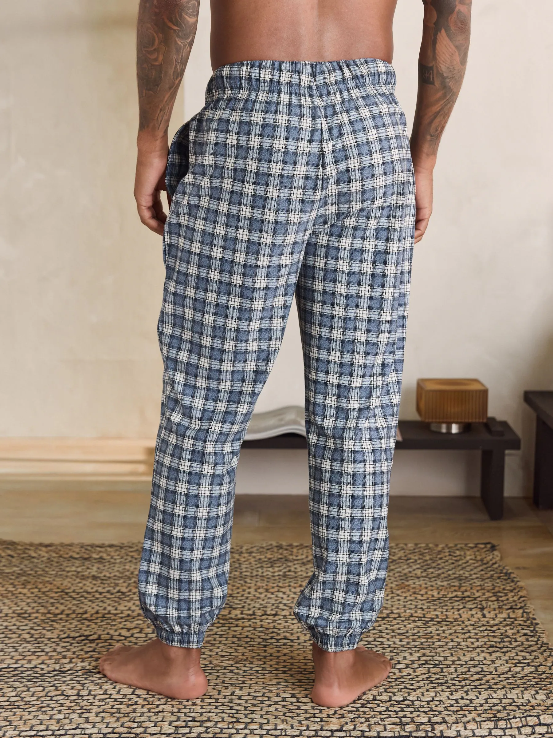 Grey Grindle Check - MotionFlex - Behaaglijke pyjamabroek met boorden