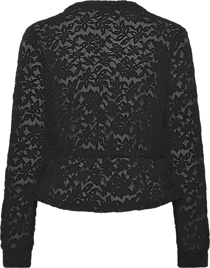Rosemunde Full lace wrap top Sort