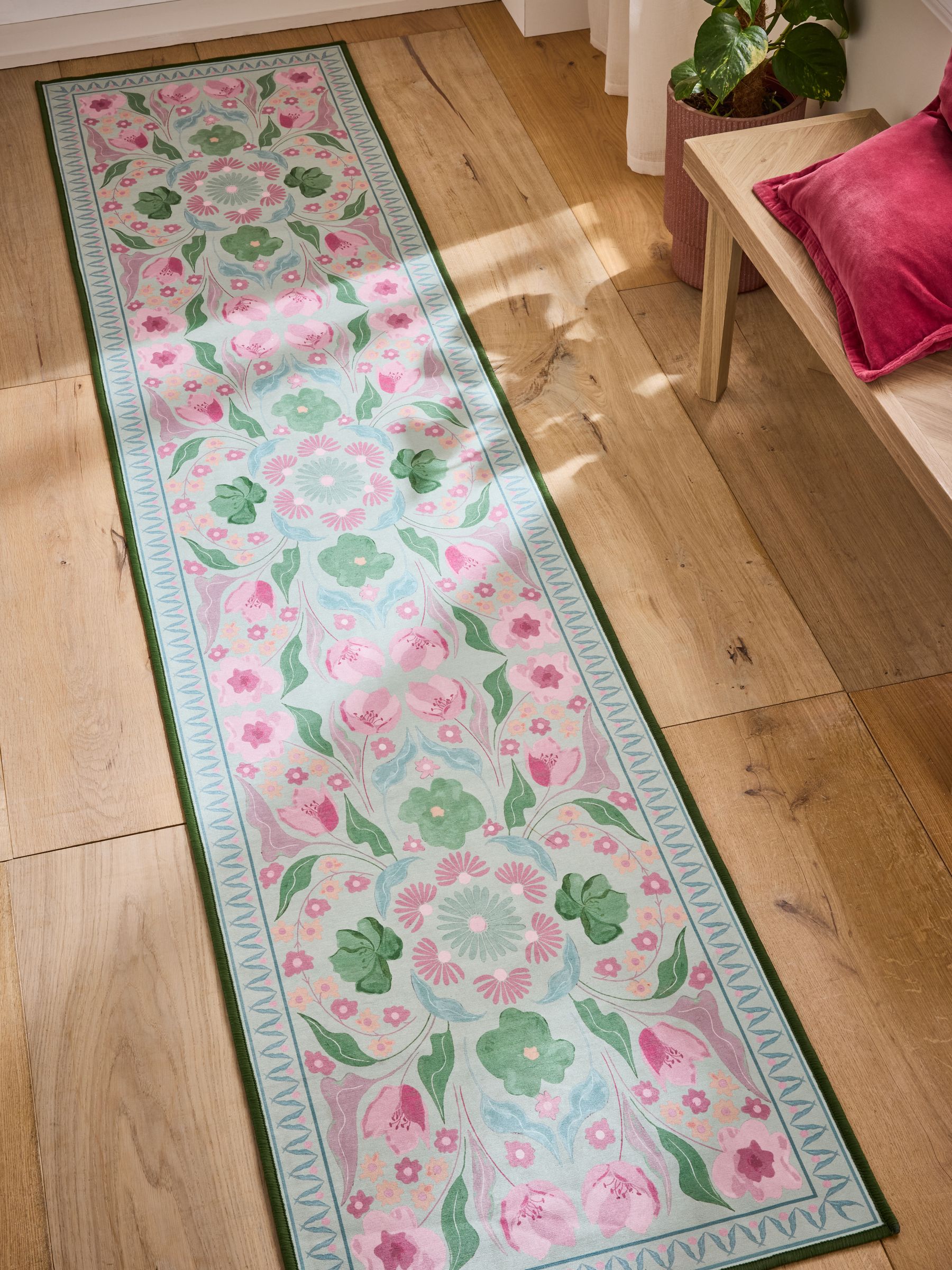 Washable Bettie Floral Print Runner