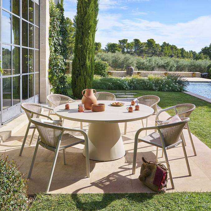 Table de jardin ronde YCONIA Argile
