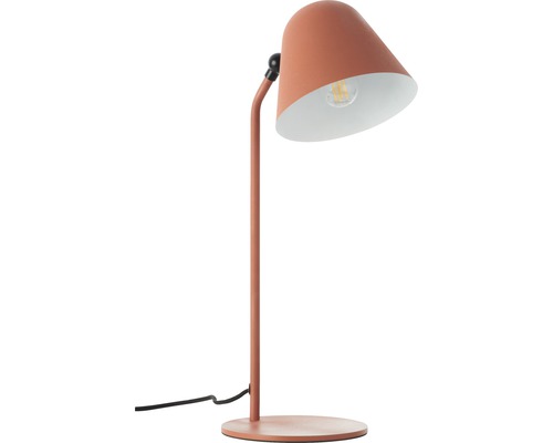 Tafellamp, 1-lichts, HxBxL 49x16x23 cm, Connjie terracotta, met snoerschakelaar, draaibare kop