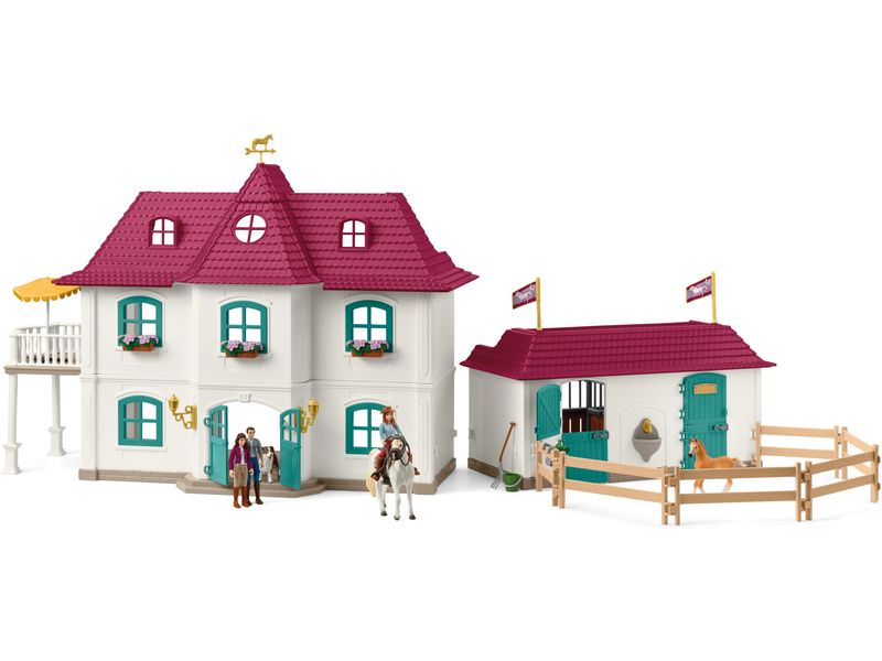 Schleich Spielfigurenset Horse Club Lakeside Pferdehof Playset fördert kreatives Spielen