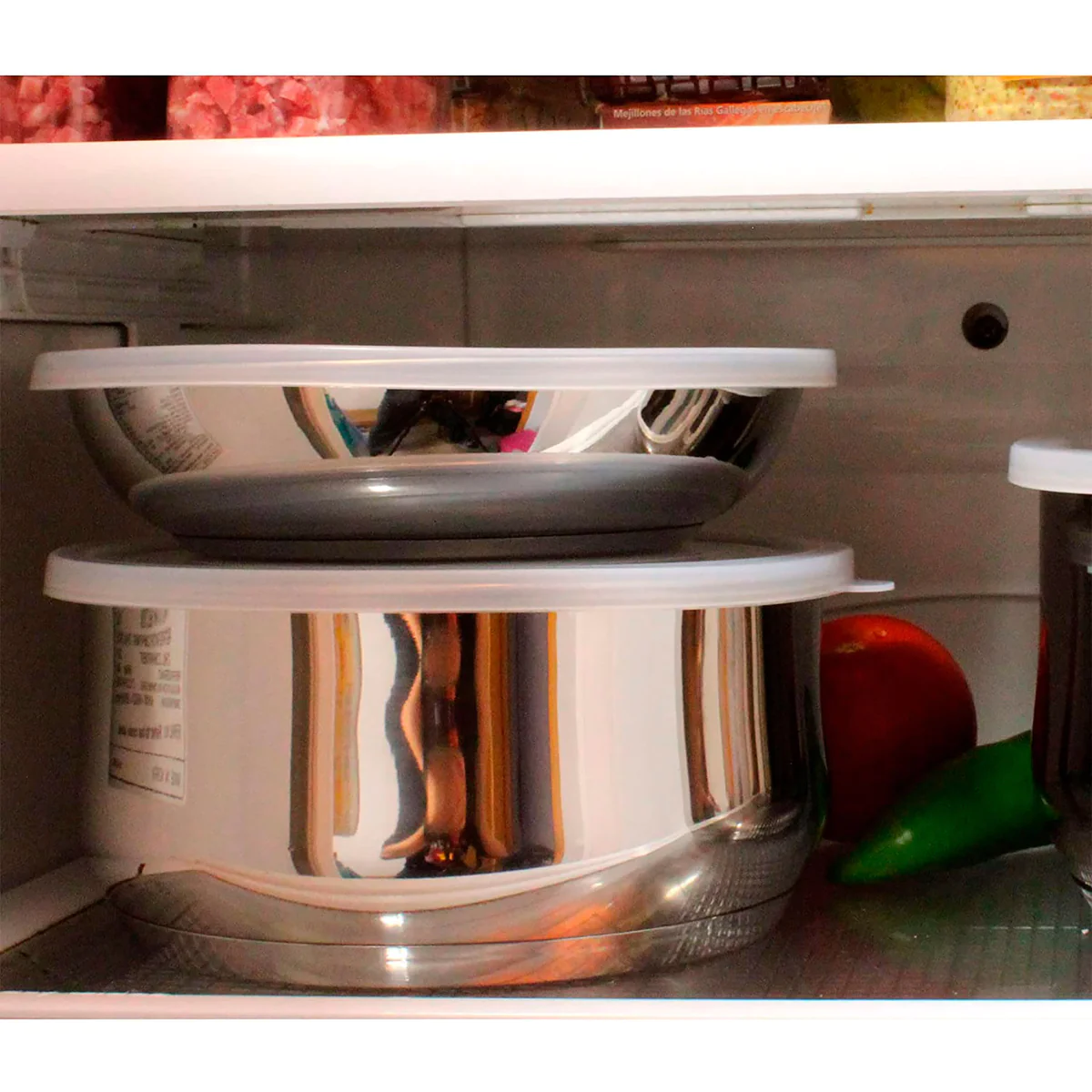 Batterie de Cuisine Induction, Poignée Amovible, 15 Pièces, Acier inox