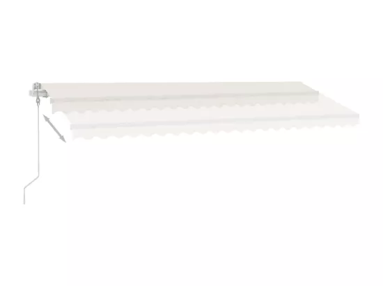 Auvent automatique avec capteur de vent et LED 500x300 cm Crème