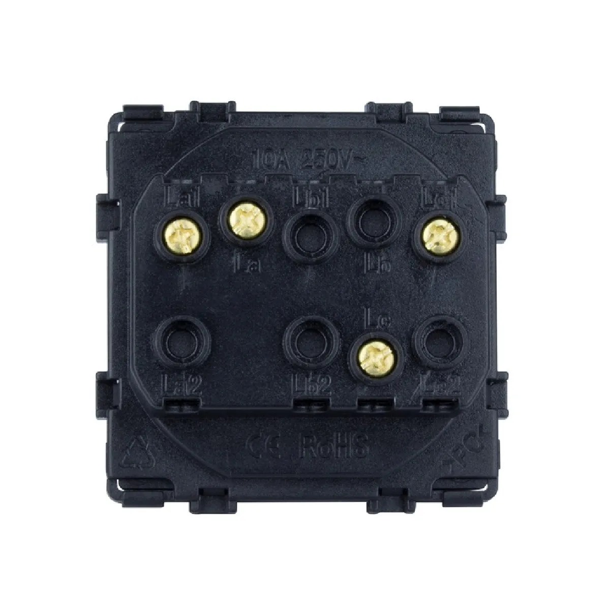 Ledkia Interrupteur Double Modern - Noir