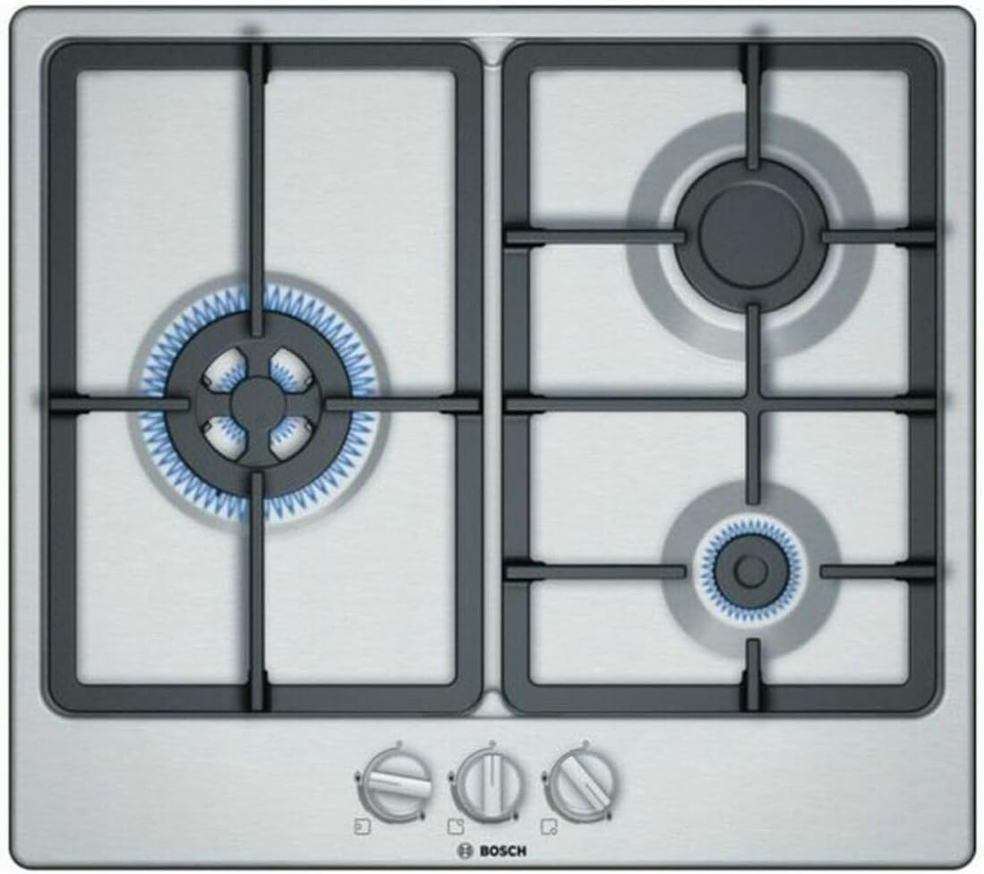 Bosch PGC6B5B90 - Plaque de cuisson à gaz - Série 6-3 foyers - 60 cm - Inox