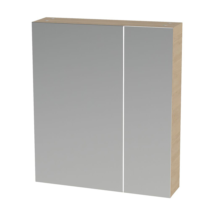 Tiger S-line Spiegelkast 60 cm met 2 enkelzijdige spiegeldeuren Naturel eik