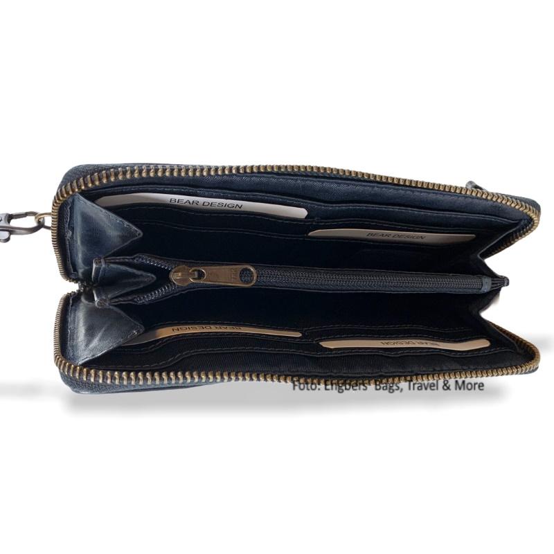 Bear Design Dames Portemonnee Rits Rondom Sofie Blauw
