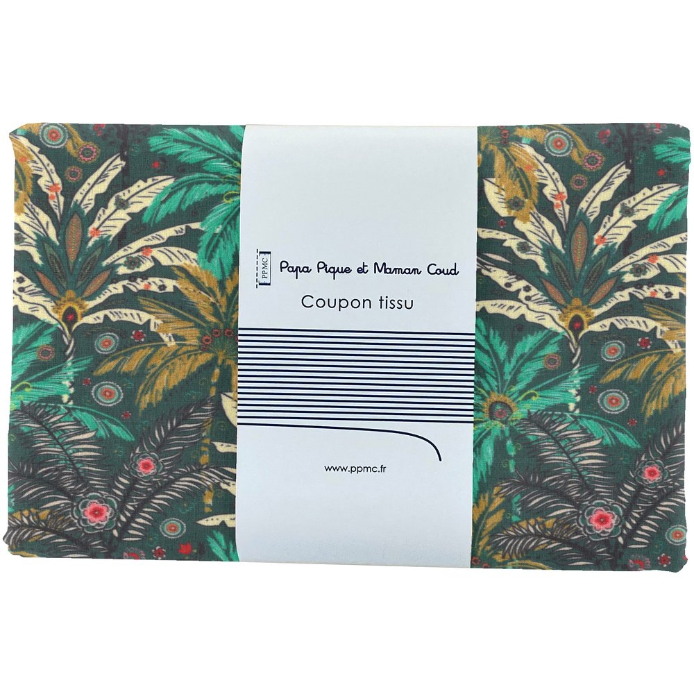 Coupon Tissu 1 M Palmia Emeraude