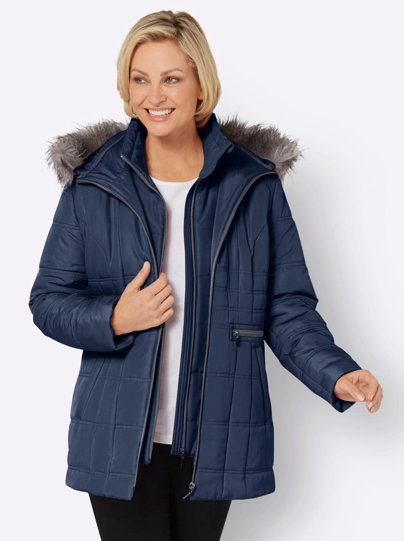 Classic Basics Steppjacke mit Kapuze