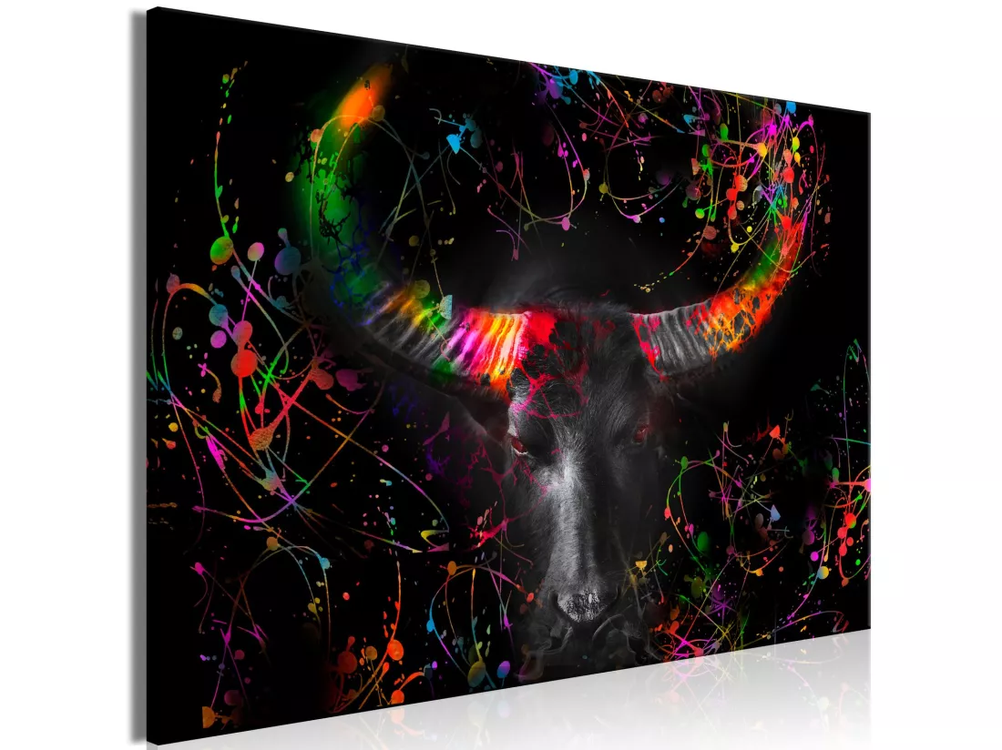 Tableau Enraged Bull (1 Part) Vertical Second Variant - 120 x 80 cm