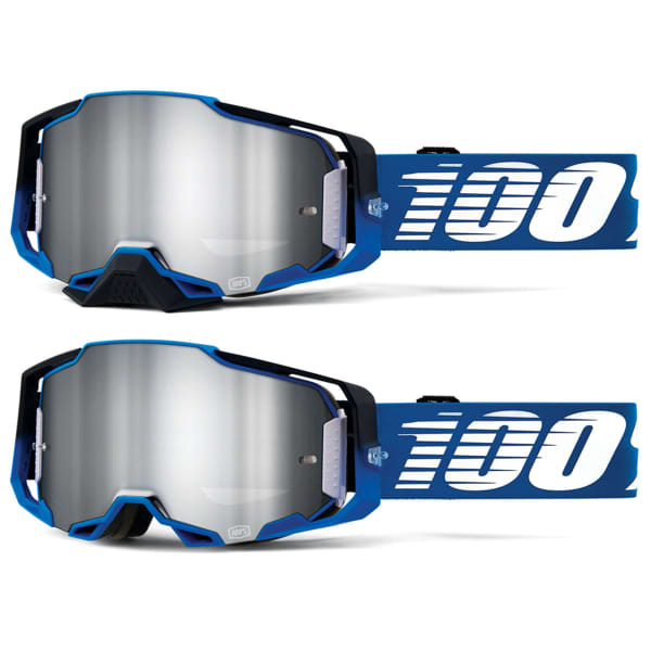 Masque VTT 100PERCENT ARMEGA WHITE/BLUE/BLACK
