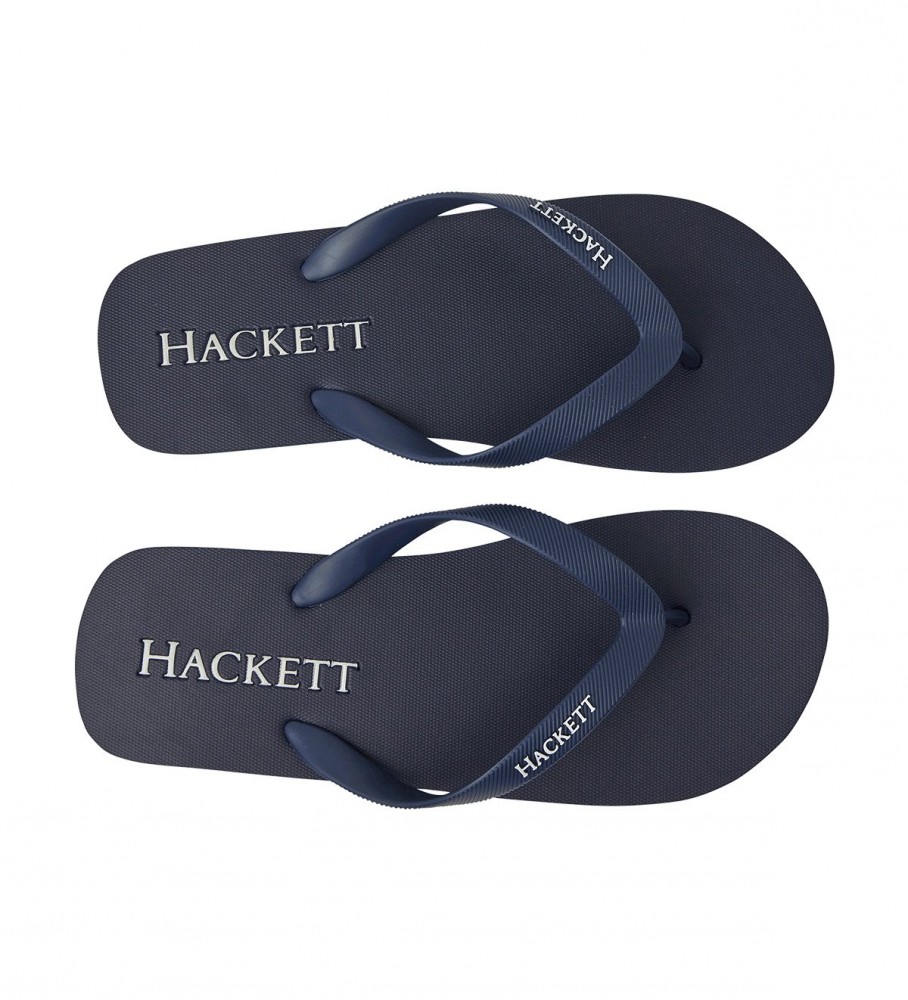 Chinelo Hackett com logotipo de auxílio aos fuzileiros navais