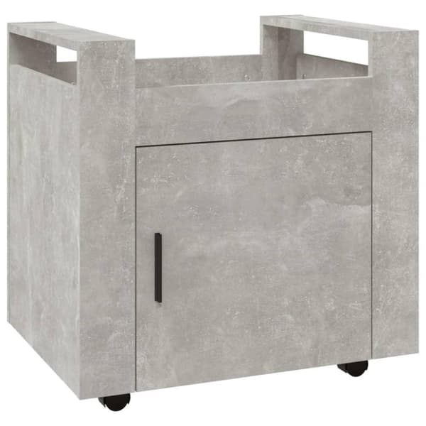 vidaXL Tralle til skrivebord betonggrå 60x45x60 cm konstruert tre
