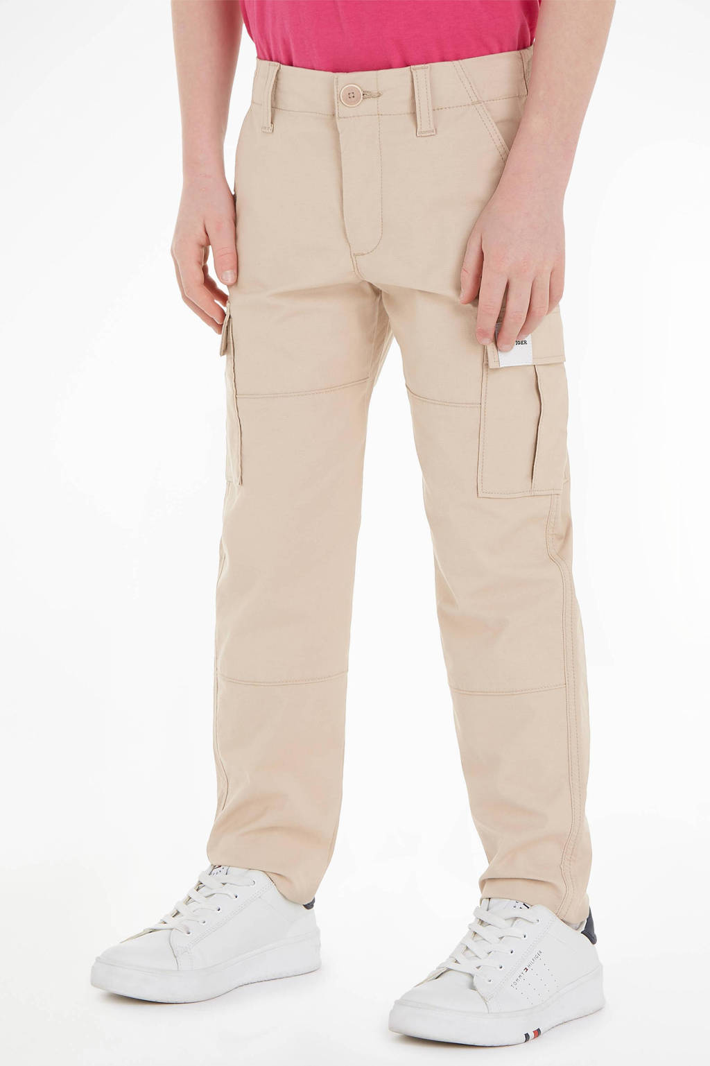 Tommy Hilfiger straight fit cargobroek CHELSEA beige
