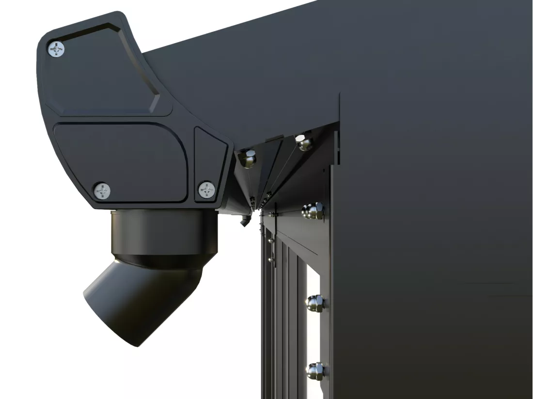 Véranda en aluminium et polycarbonate avec protection UV - 15,9 m² - anthracite - MATHILDA