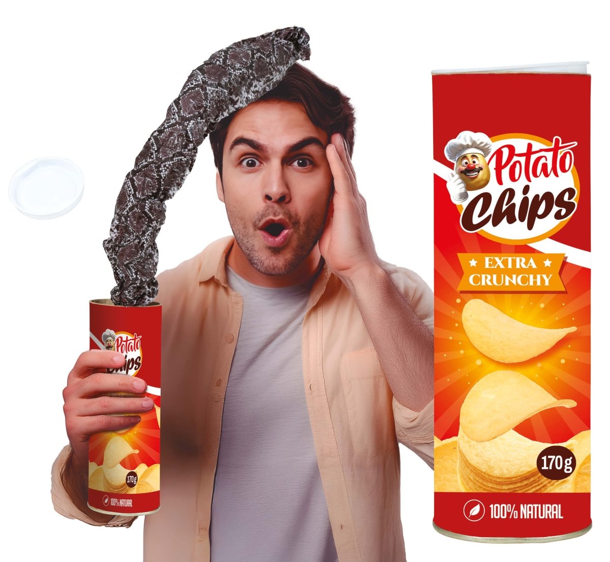 Chips Fopartikel Met Nep Slang 20cm